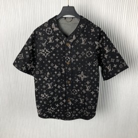 Replica Louis Vuitton Monogram Denim Baseball Shirt