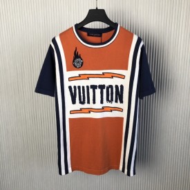 Replica Louis Vuitton Short-Sleeved Cotton T-Shirt 1AFANQ