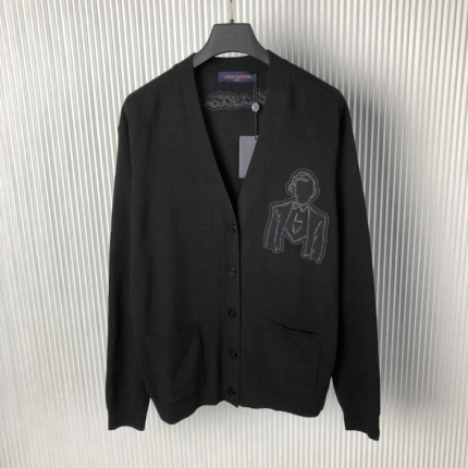 Louis Vuitton Embroidered Wool Cardigan 1AFAOL