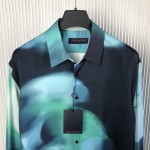 Louis Vuitton Printed Silk Blend Shirt 1AFAUX