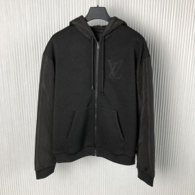 Replica Louis Vuitton Hybrid Zipped Technical Cotton Hoodie