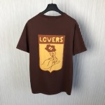 Louis Vuitton Short-Sleeved Cotton Intarsia Crewneck 1AFIWZ