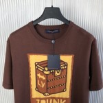 Louis Vuitton Short-Sleeved Cotton Intarsia Crewneck 1AFIWZ