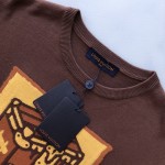 Louis Vuitton Short-Sleeved Cotton Intarsia Crewneck 1AFIWZ