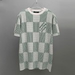 Louis Vuitton Damier Knitted Short-Sleeved Crewneck 1AFIX4