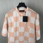 Louis Vuitton Short-Sleeved Officer Collar Shirt 1AFJCI