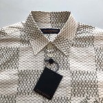 Louis Vuitton Damier Long-Sleeved Classic Cotton Shirt 1AFJDA