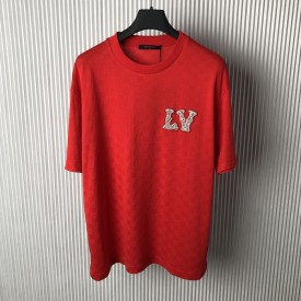 Louis Vuitton Cotton Pique T-Shirt With Embroidered Lv Patch 1AFJED