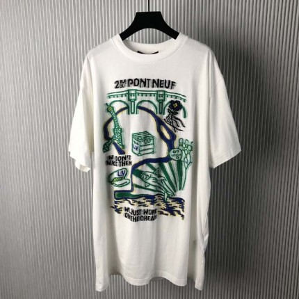 Louis Vuitton Intarsia Graphic Cotton T-Shirt 1AFJFP