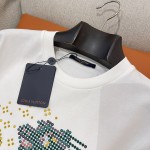 Louis Vuitton Short-Sleeved Cotton T-Shirt 1AFJFX