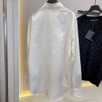 Louis Vuitton Monogram Long-Sleeved Silk Shirt 1AFJUE