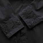 Louis Vuitton Embroidered Long-Sleeved Cotton Blend Shirt 1AFJXF