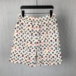 Louis Vuitton Monogram Printed Silk Shorts 1AFPZE