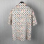 Louis Vuitton Monogram Printed Short-Sleeved Silk Shirt 1AFQ26