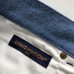 Louis Vuitton Striped Patchwork Denim Shorts 1AFQG3