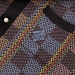 Louis Vuitton Damier Short-Sleeved Cotton Knit Shirt 1AFQR7