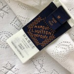 Louis Vuitton Monogram Pointelle Short-Sleeved Cotton Shirt White