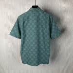 Louis Vuitton Printed Short-Sleeved Cotton Shirt 1AFQXX