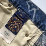 Louis Vuitton Monogram Printed Denim Shorts 1AFQFG