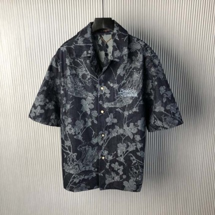 Louis Vuitton Short-Sleeved Denim Shirt 1AFQZB