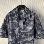 Louis Vuitton Short-Sleeved Denim Shirt 1AFQZB