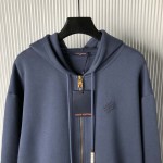 Louis Vuitton Embroidered Jersey Zip-Through Hoodie 1AFRB2