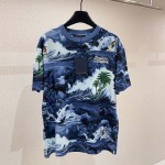 Louis Vuitton Printed Short-Sleeved Cotton T-Shirt 1AFRFL