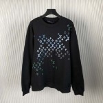 Louis Vuitton Embroidered Cotton Sweatshirt Black