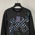 Louis Vuitton Embroidered Cotton Sweatshirt Black