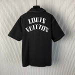 Louis Vuitton Embroidered Short-Sleeved Cotton Shirt 1AFWTS