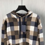 Louis Vuitton Damier Cashmere And Wool-Blend Hoodie 1AFXJU