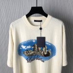 Louis Vuitton Graphic Short-Sleeved Cotton Crewneck 1AFXK1