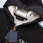 Louis Vuitton Graphic Intarsia Zipped Cotton Hoodie 1AFXKW