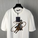 Louis Vuitton Graphic Embroidered Cotton T-Shirt 1AFXNO