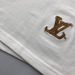 Louis Vuitton Graphic Embroidered Cotton T-Shirt 1AFXNO