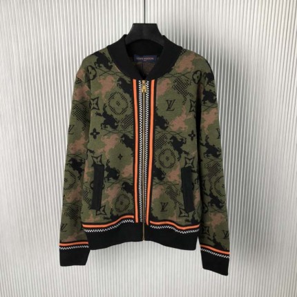 Louis Vuitton Jacquard Wool Bomber Blouson 1AFXSA