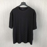 Louis Vuitton Monogram Fil Coupe Cotton T-Shirt Black