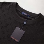 Louis Vuitton Monogram Fil Coupe Cotton T-Shirt Black