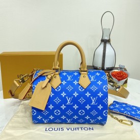 Louis Vuitton Monogram Leather Speedy P9 Bandouliere 25 M24424