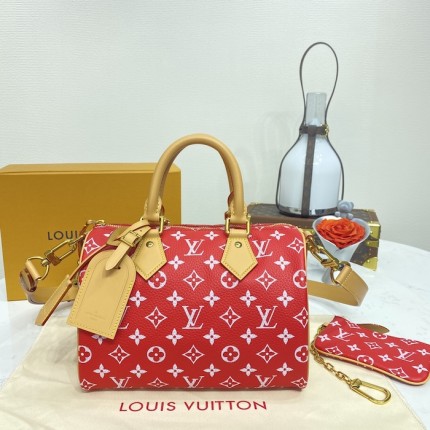 Louis Vuitton Monogram Leather Speedy P9 Bandouliere 25 M24425