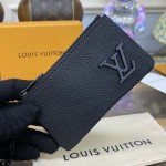 Louis Vuitton Black Aerogram cowhide leather Key Pouch M81031