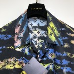 Louis Vuitton Zipped Monogram Tie-Dye Shirt 1A9A2K