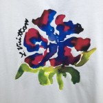 Louis Vuitton Printed Flower Drop Shoulders Tee 1A9GP3