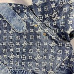 Louis Vuitton Monogram Patchwork Denim Hoodie 1A9K6D