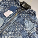 Louis Vuitton Monogram Patchwork Denim Hoodie 1A9K6D