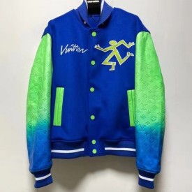 Replica Louis Vuitton Mix Gradient Leather Bomber