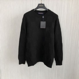 Replica Louis Vuitton Damier Stitch Crewneck