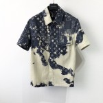 Louis Vuitton Monogram Bandana Short-Sleeved Denim Shirt 1AA852