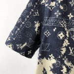 Louis Vuitton Monogram Bandana Short-Sleeved Denim Shirt 1AA852