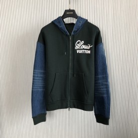 Replica Louis Vuitton Hybrid Hoodie Denim Jacket